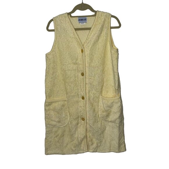 Crowntuft Womens Chenille Robe Size Medium M Vintage Cotton Blend Made In USA - Picture 9 of 10